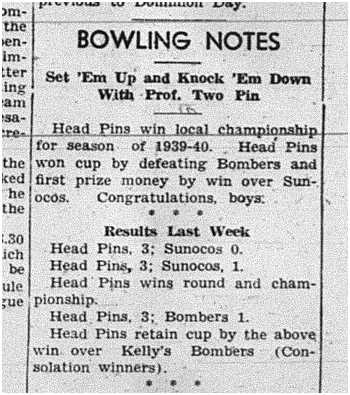 1940-05-09 Bowling -Notes