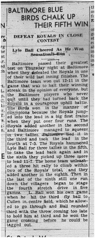1940-06-20 Softball -Mens League Game at Baltimore