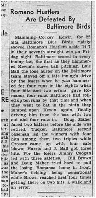 1940-06-27 Softball -Mens League game