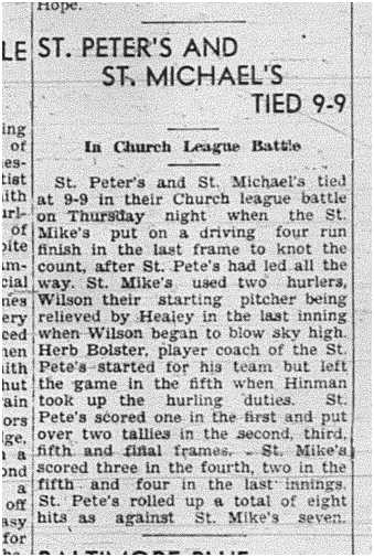 1940-07-11 Baseball -Church League Game