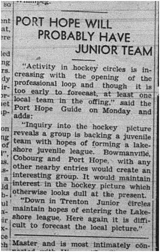 1940-11-07 Hockey -Talk of Juvenile League