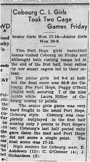 1941-02-13 School -CCI Girls Basketball vs PH