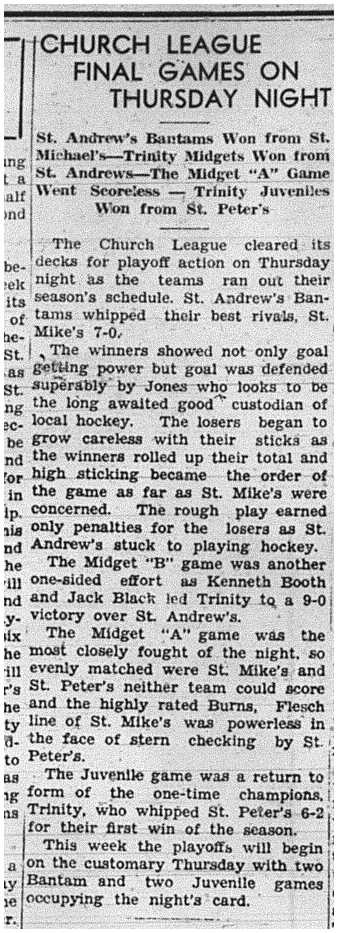 1941-02-20 Hockey -CCHL Juvenile Midget Bantam Games