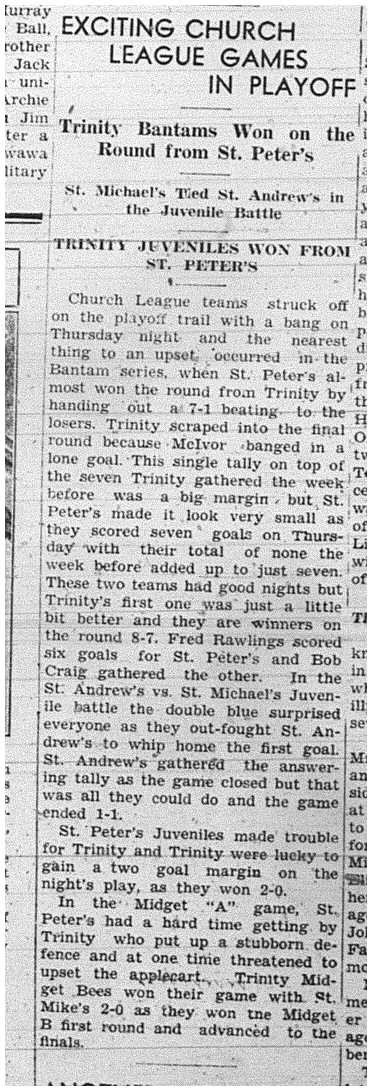 1941-03-06 Hockey -CCHL Juvenile Midget Bantam Playoffs