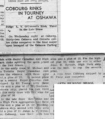 1941-03-13 Curling -Cobourg at Oshawa