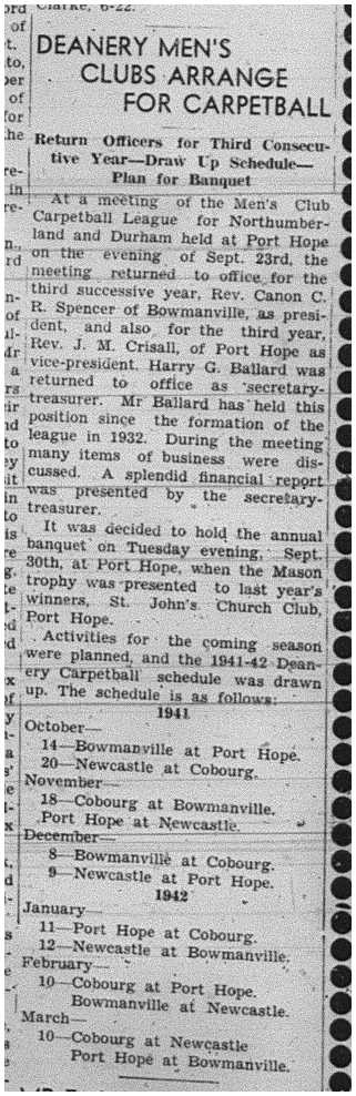 1941-10-02 Carpetball -League Annual Meeting