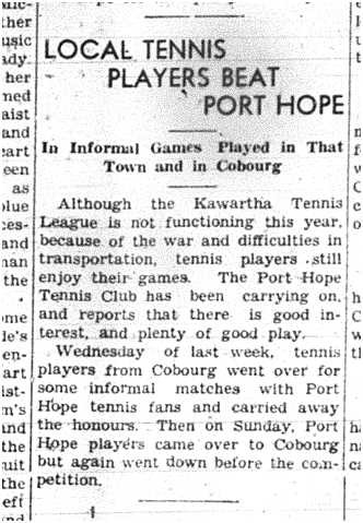 1942-08-06 Tennis -Cobourg vs PH