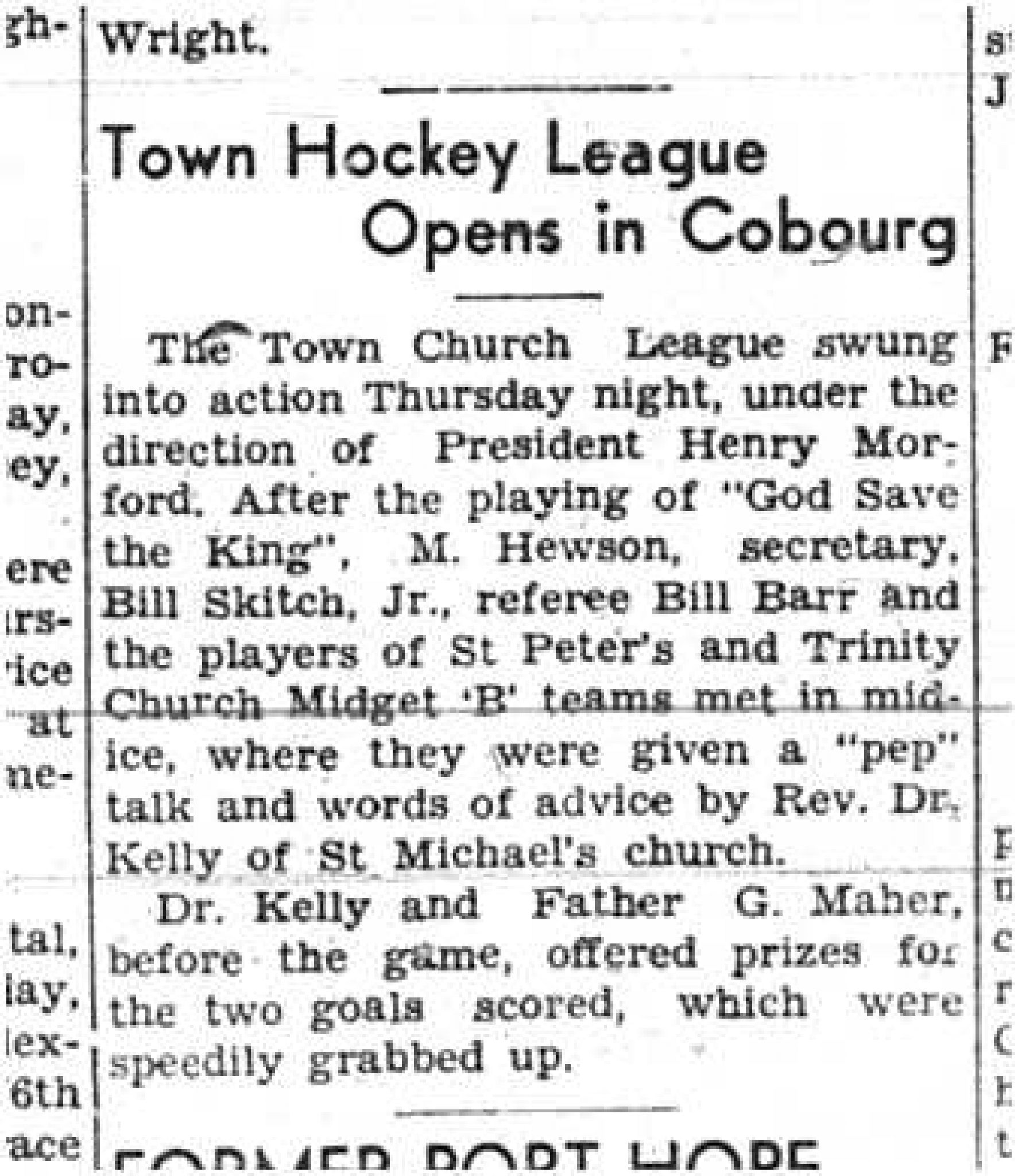 1943-01-14 Hockey - CCHL