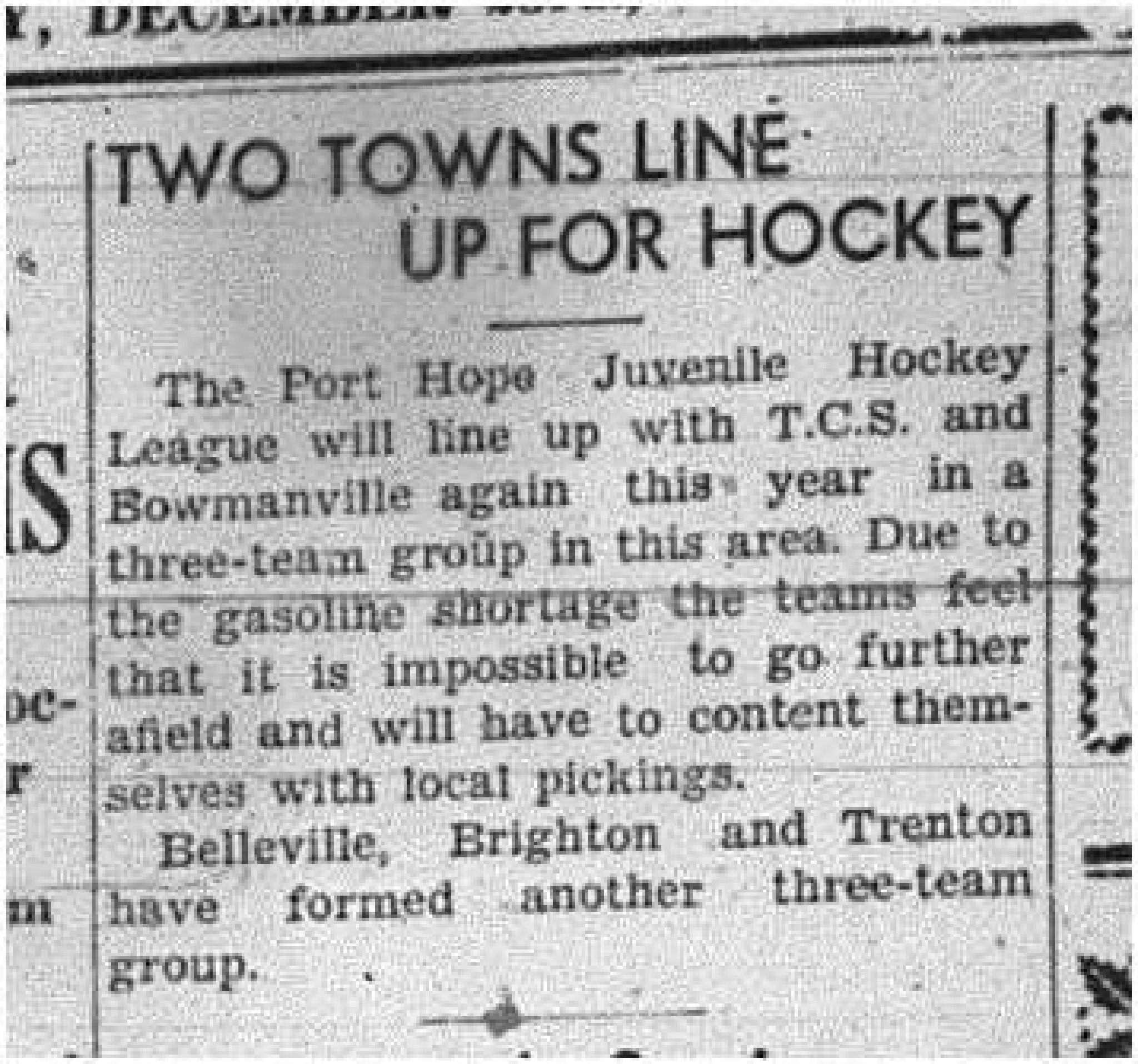 1943-12-23 Hockey - Juvenile