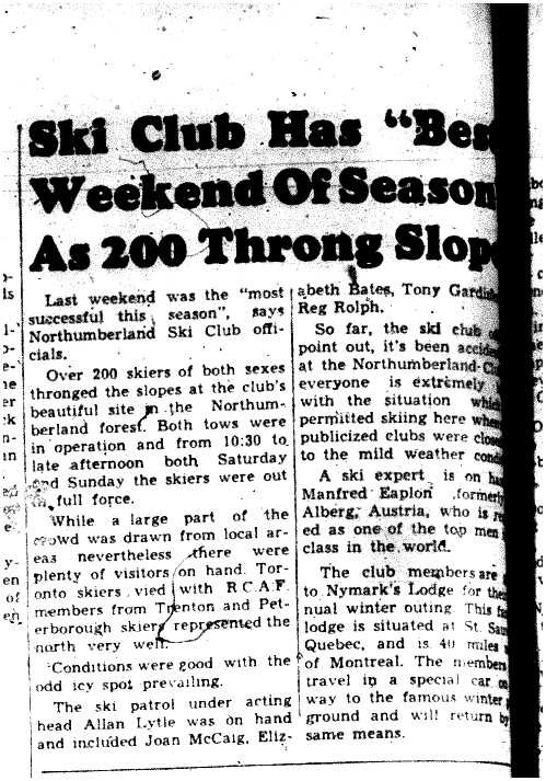 1955-01-20 Skiing -Northumberland Ski Club