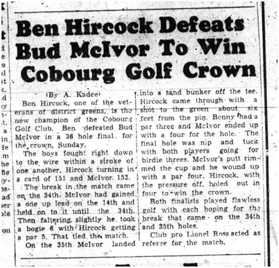 1955-09-08 Golf -Hircock vs McIvor for Crown