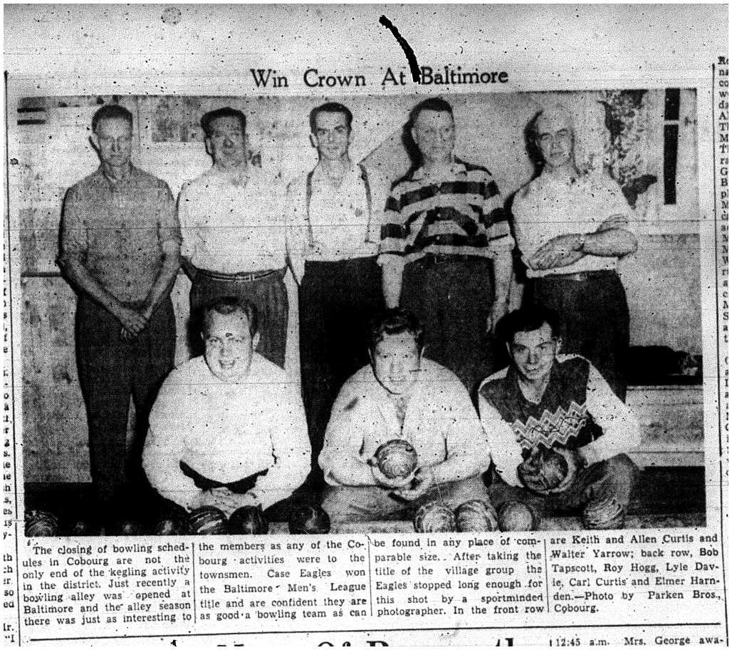 1956-05-31 Bowling -Baltimore Mens League
