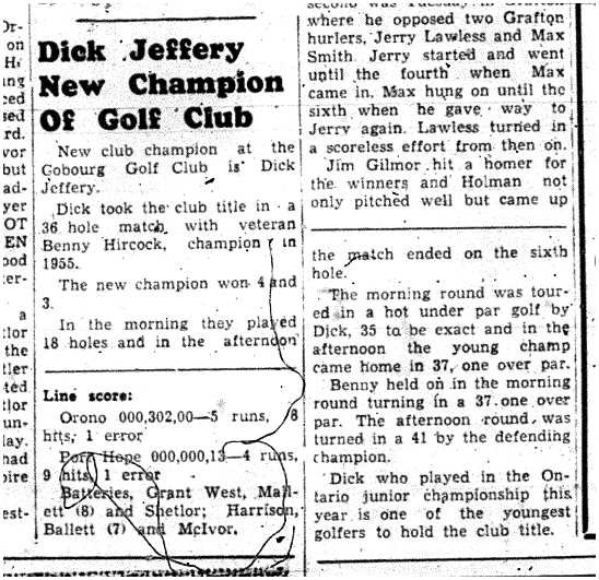 1956-08-23 Golf -Jeffery wins Club Championship