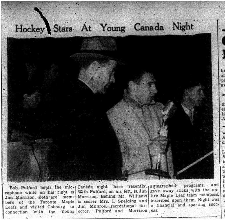 1957-02-28 Hockey -CCHL Young Canada Night NHL Stars