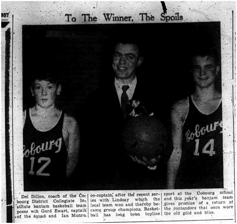 1957-03-14 School -CDCI Basketball Bantams win at Lindsay