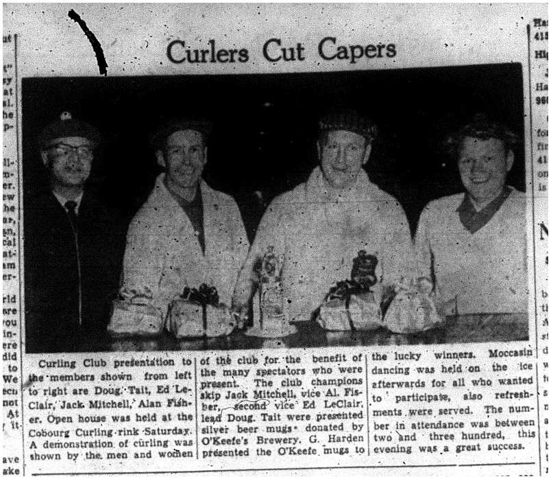1957-04-11 Curling -Awards presented at open house
