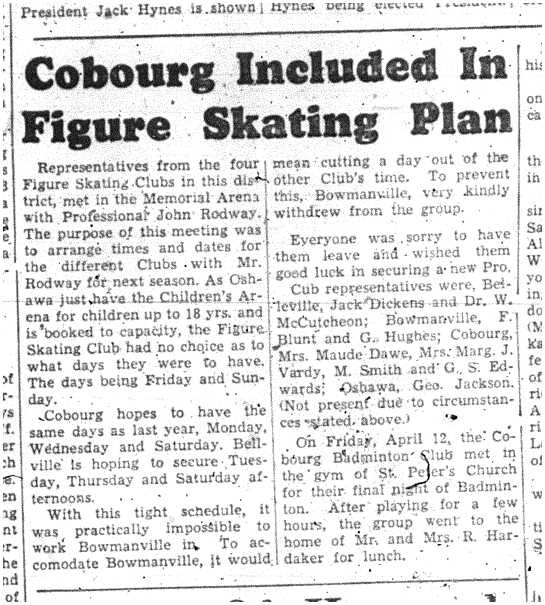 1957-04-18 Figure Skating -clubs book time with Pro