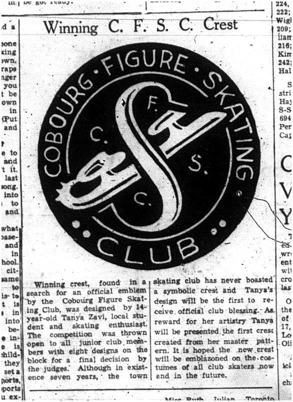 1957-04-25 Figure Skating -winning emblem crest