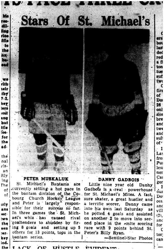 1957-12-05 Hockey -CCHL Mite & Bantam Players pic