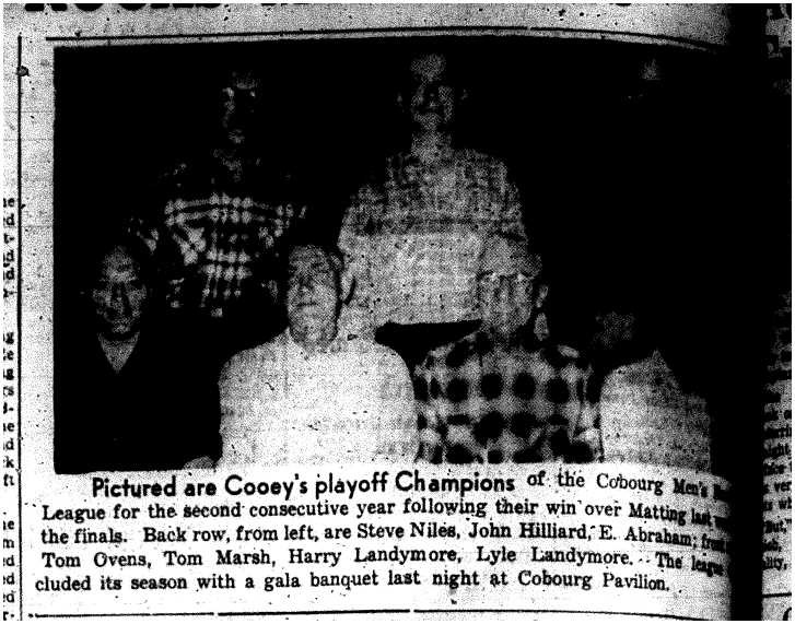 1958-05-29 Bowling -Mens League Champs