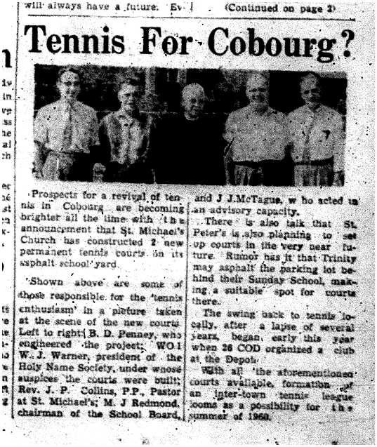 1959-09-03 Tennis -New Courts at St Michaels yard