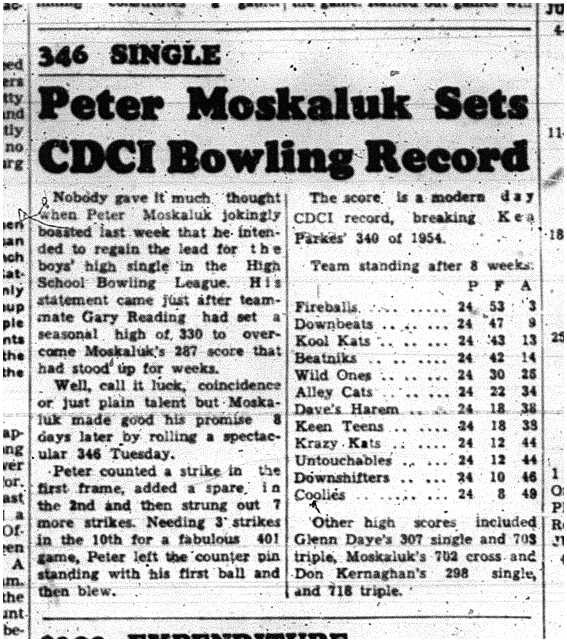 1960-05-26 School -CDCI Moskaluk sets record