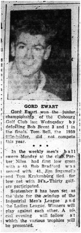 1960-09-01 Golf -Gord Ewart Junior Champion