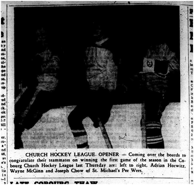 1960-11-10 Hockey -St Michaels PeeWee players pic