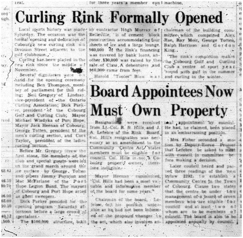 1961-02-09 Curling -new rink opens on Division St