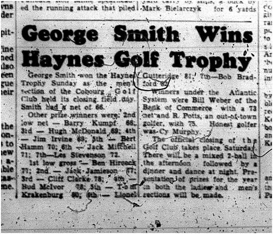 1961-09-27 Golf -George Smith wins closing Haynes trophy