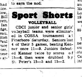 1961-11-22 School -CDCI Girls volleyball at COSSA