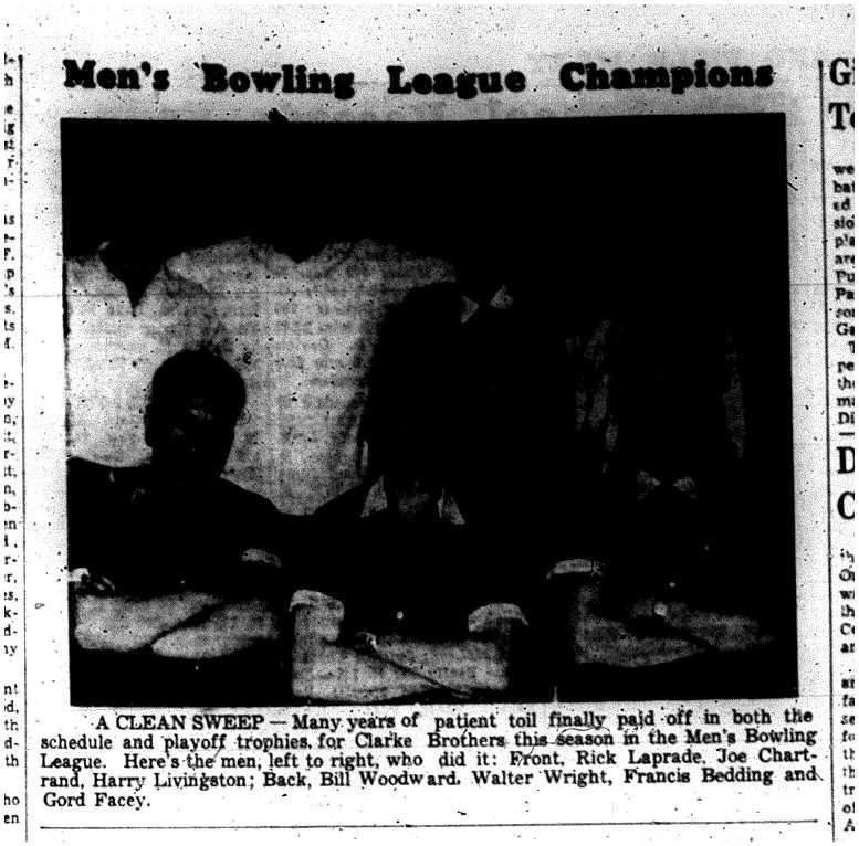 1962-05-16 Bowling -Mens League Champs