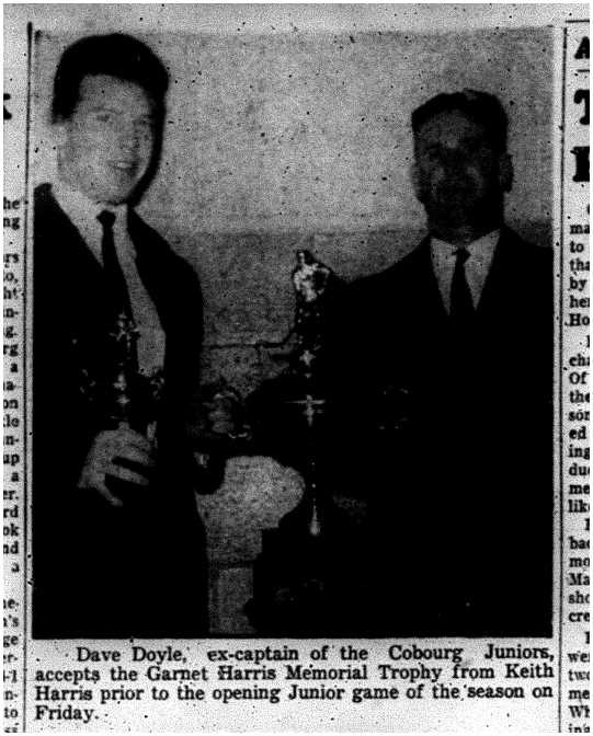 1962-11-21 Hockey -Juniors Garnet Harris Memorial Trophy