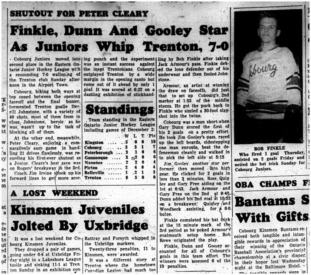 1962-12-05 Hockey -Juniors vs Trenton