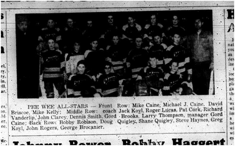 1963-01-30 Hockey -PeeWee All-Stars team photo w-names