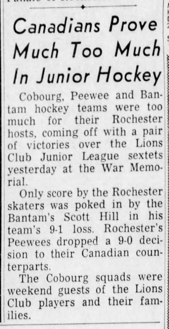 1963-03-04 Hockey -CCHL Cobourg teams at Rochester -Rochester Democrat and Chronicle