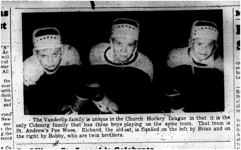 1963-03-20 Hockey -CCHL -Vanderlip family