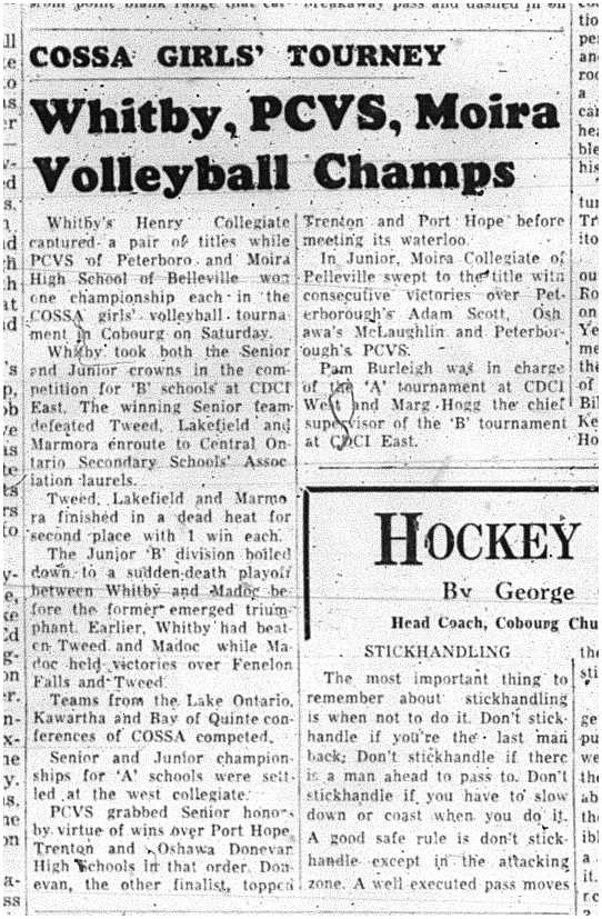 1963-11-18 School -Volleyball CDCI East & CDCI West Tourney