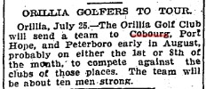 1901-07-25 Golf -Orillia Golfers to play Cobourg-TO Star