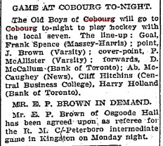1902-02-07 Hockey -Cobourg Old Boys vs Local Seven-TO Star