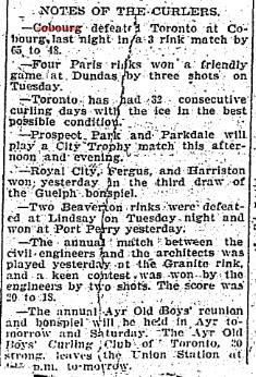 1902-02-20 Curling -Cobourg vs Toronto-3 rinks-TO Star