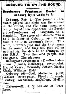 1903-02-07 Hockey -Jrs vs Kingston game 2-TO Star