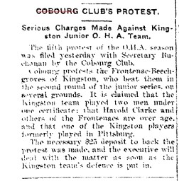 1903-02-14 Hockey -Jrs Protest Kingston-TO Star