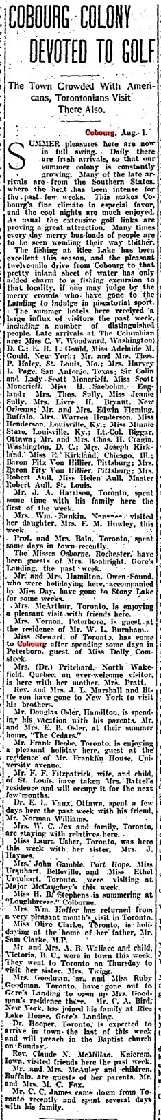 1903-08-01 Sports -Cobourg Colony Visitors-TO Star