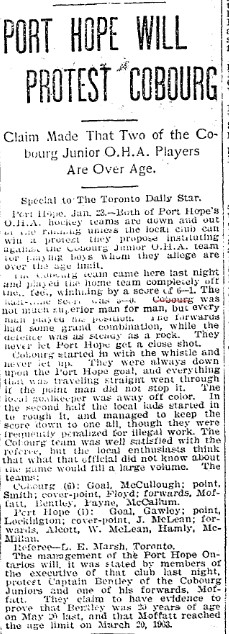 1904-01-23 Hockey -PH to Protest Against Cobourg-TO Star
