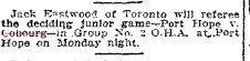 1904-01-30 Hockey -Referee for Juniors vs PH-TO Star