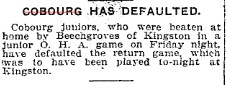 1904-02-08 Hockey -Juniors Default to Kingston-TO Star