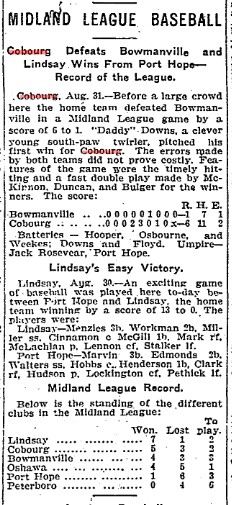 1904-08-31 Baseball -Cobourg vs Bowmanville-TO Star