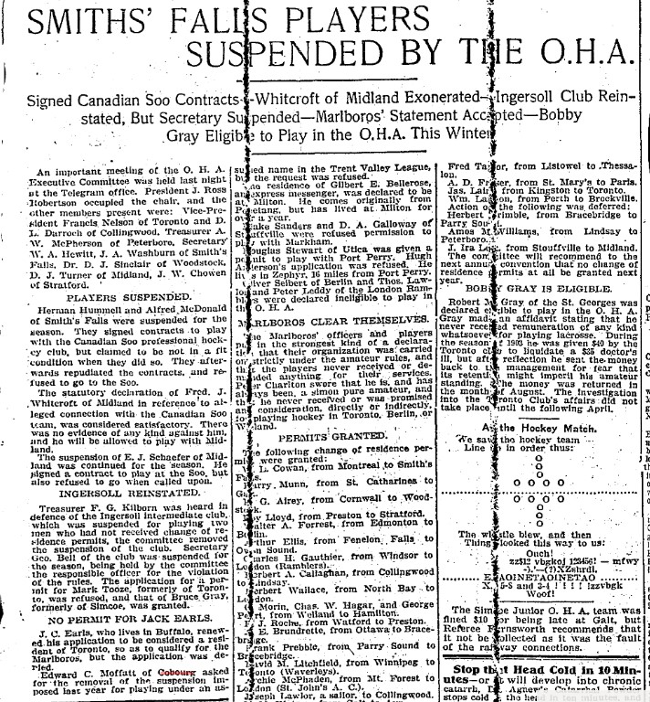 1904-12-31 Hockey -OHA refuses Moffat reinstatement request-TO Star