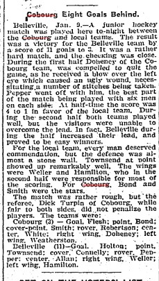 1905-01-10 Hockey -Juniors vs Belleville